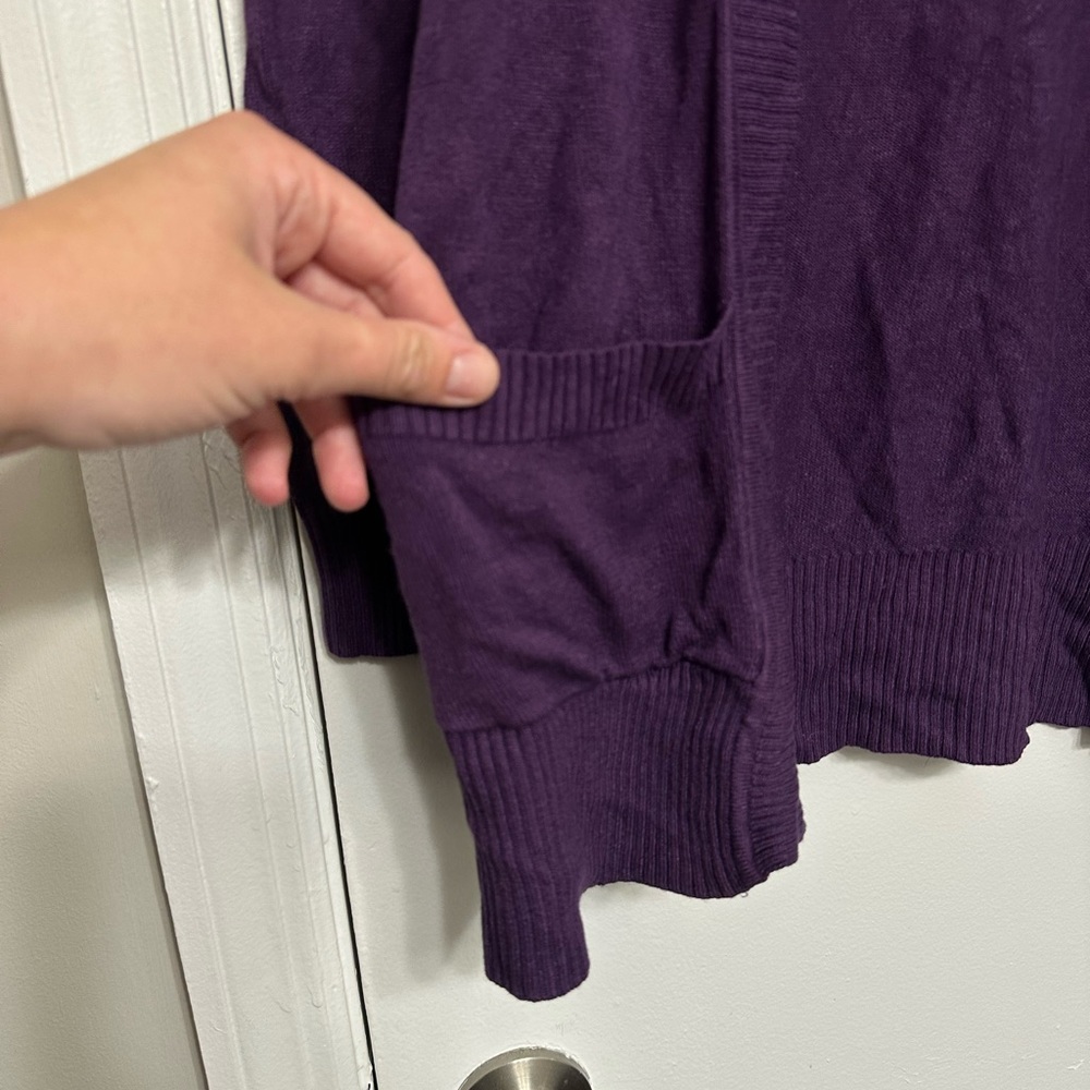 NWOT Pink Lily Deep Purple Cardigan - Picture 3 of 3